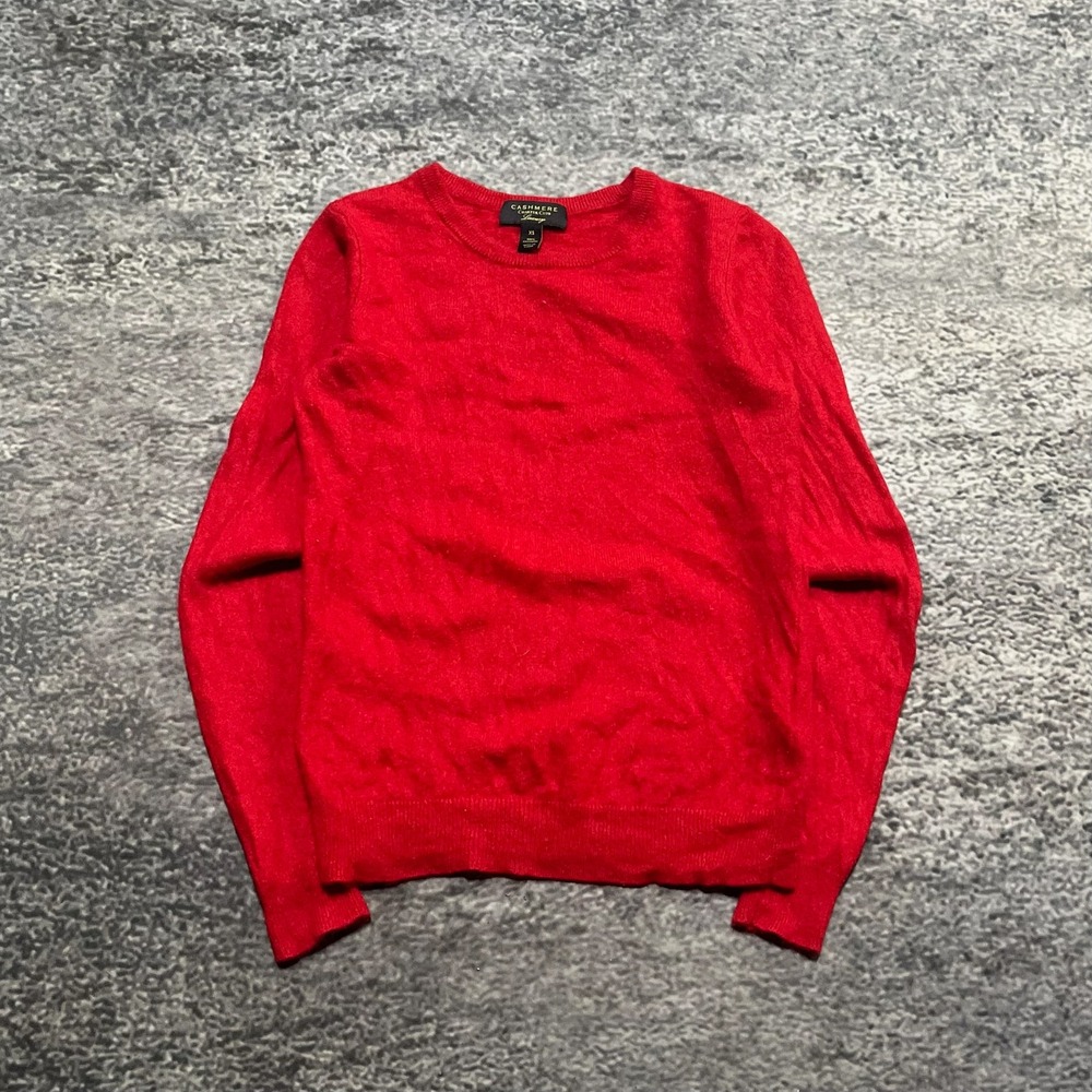 Cashmere Charter Club Sweater Womens X-Small‎ Red Casual Luxury Long Sleeve